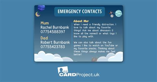 My OCD Card for Kids (REAR)